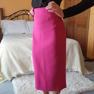 ZARA Pink Bodycon Pencil Midi Skirt, Size XS